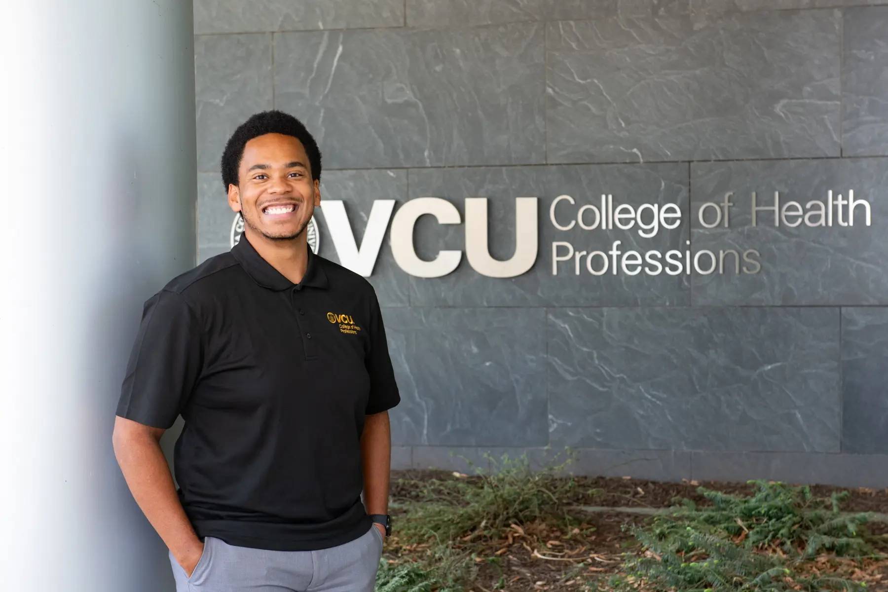 In the College of Health Professions, Travis Thomas said students learn “everything that we need to make health care as an industry better for all people.” Thomas Kojcsich, Enterprise Marketing and Communications