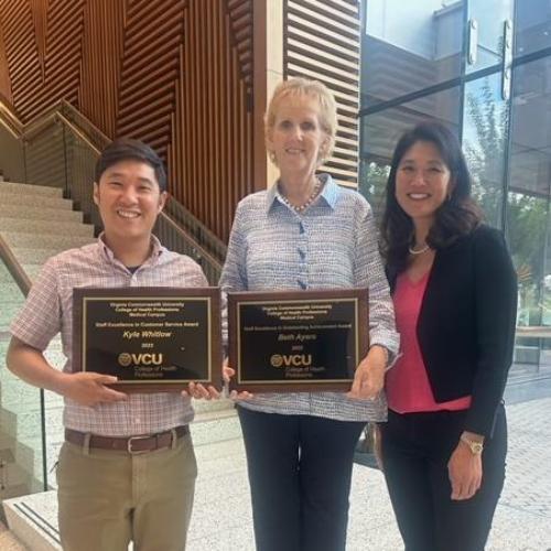 Kyle Whitlow, Beth Ayers, and Paula Song