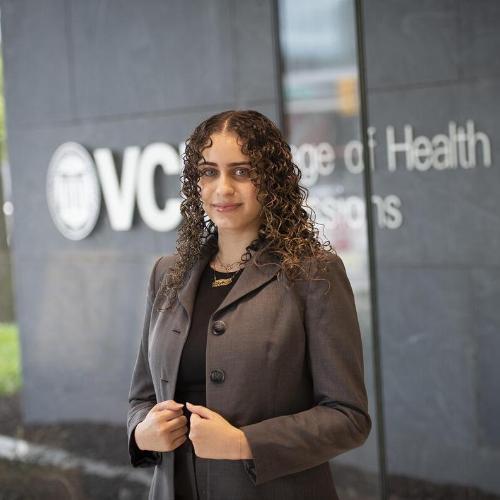 Sarah Chwairy said her experience at the VCU College of Health Professions has been “transformative and enriching.” (Tom Kojcsich, Enterprise Marketing and Communications)