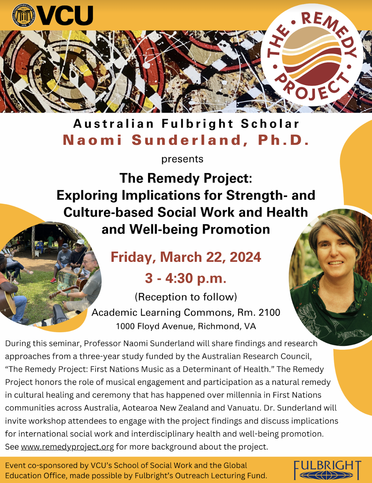 The Remedy Project presented by Australian Fulbright Scholar Naomi Sunderland PhD March 22, 2024