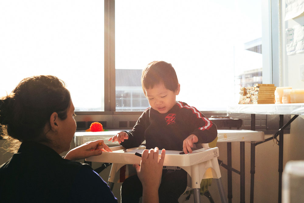 Occupational Therapist and Virginia Chu's son