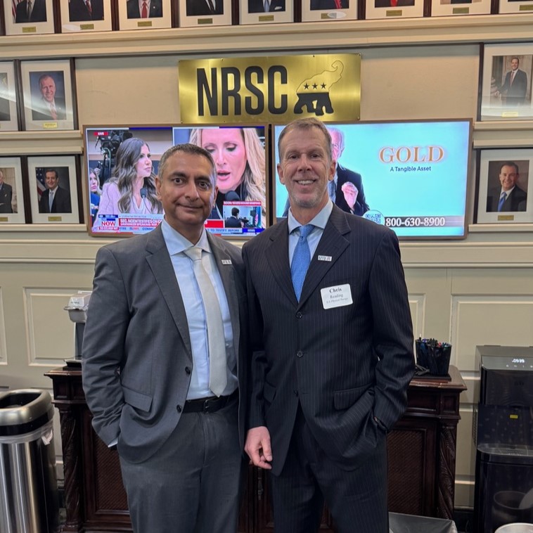 VCU Physical Therapy alumnus Chris Reading ’85 with Nikesh Patel executive director of the Alliance for Physical Therapy Quality and Innovation (APTQI)
