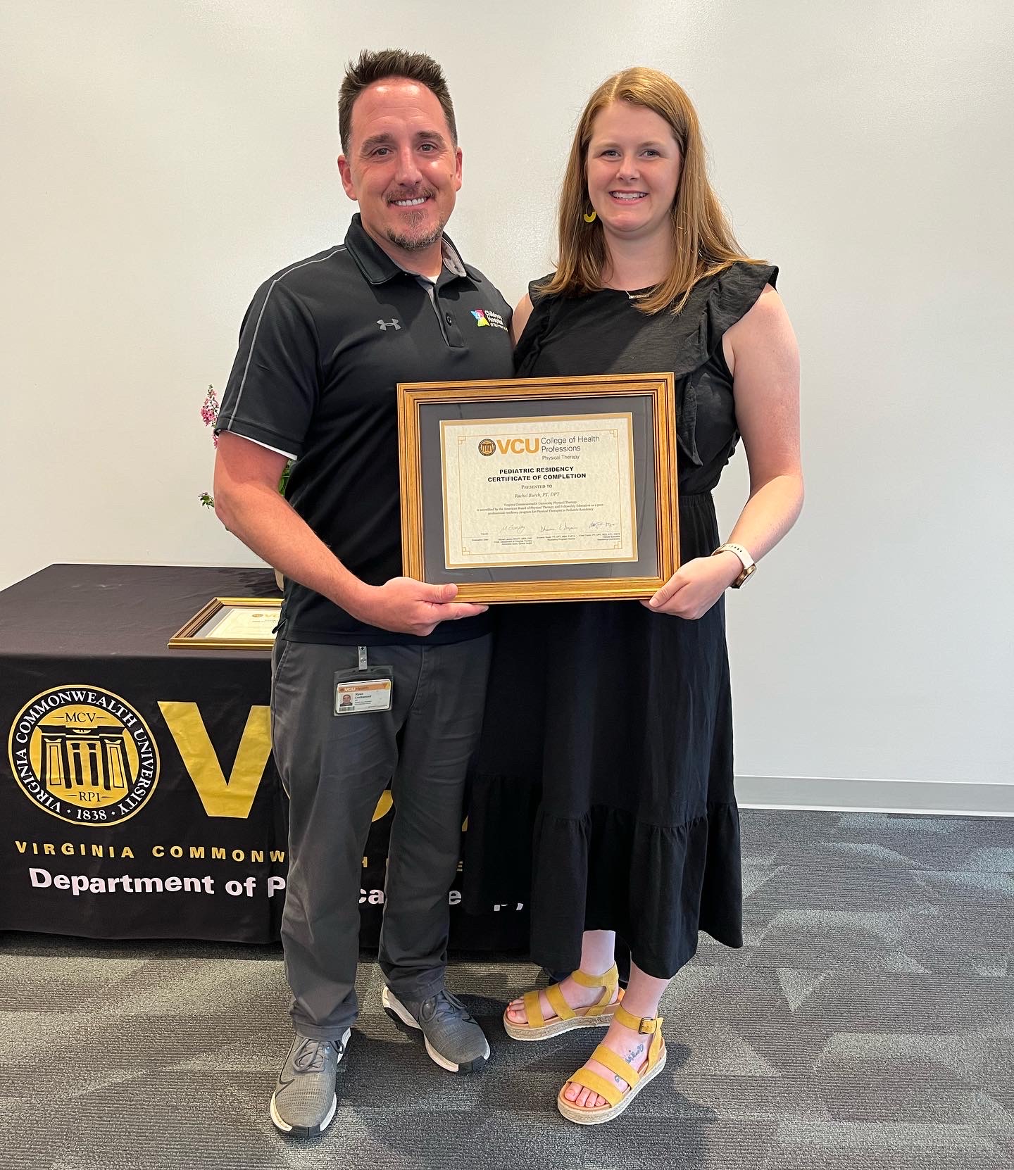 Rachel Burch Belcher presented with Pediatric Residency Certificate of Completion