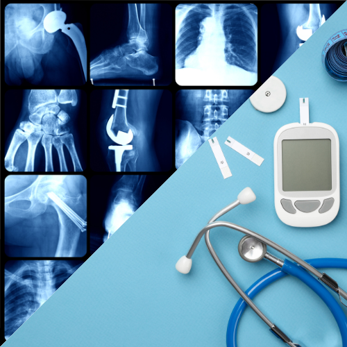 X rays and glucose monitor